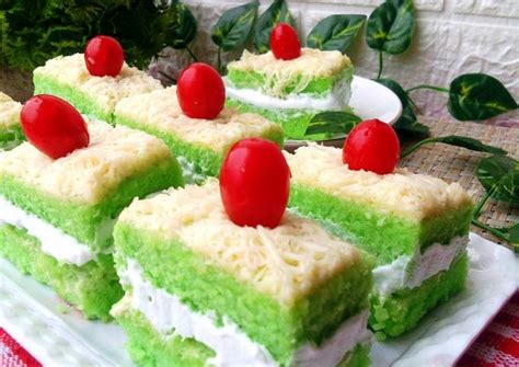 Resep Bolu kukus pandan keju oleh Evianti Abi - Cookpad