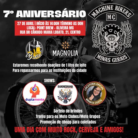 Anivers Rio Machine Bikers Mc S Bado Oliveira Mg