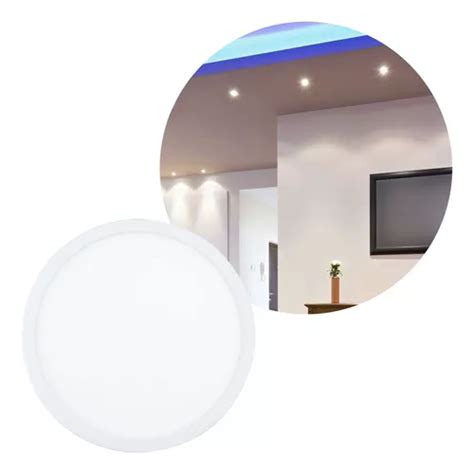 Luminária circular led de teto Sanelec 1224 cor branco 127V MercadoLivre