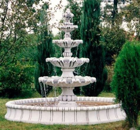 Casa Padrino Barock Garten Deko Springbrunnen Wei Grau X H