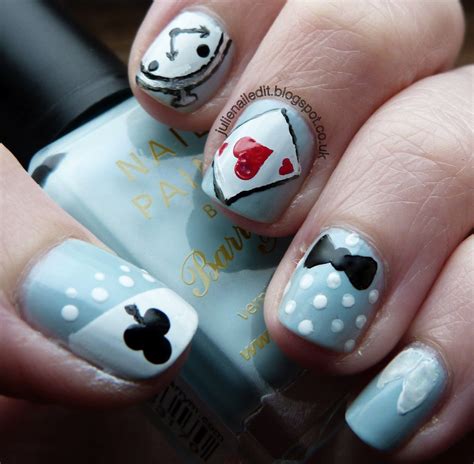 Alice In Wonderland Themed Nails Alice In Wonderland Nail Art Nails