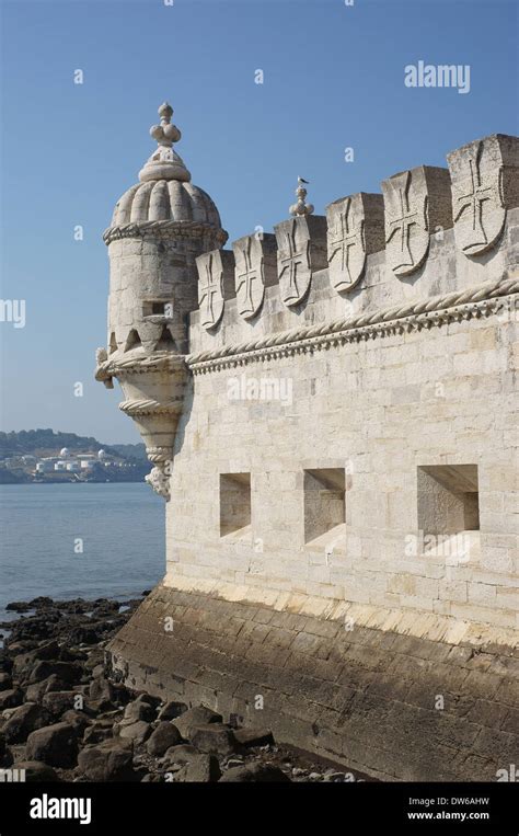 Torre De Belem Lisbon Lisboa Portugal Manueline Style Stock Photo Alamy