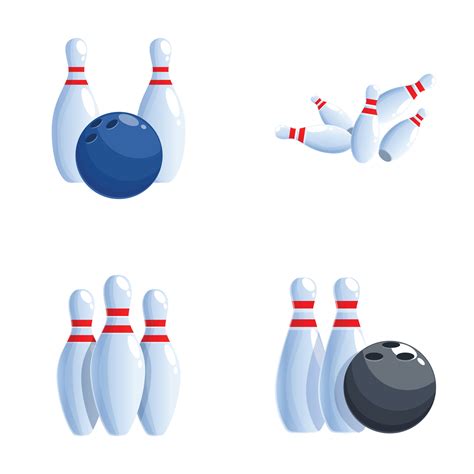 Bowling pins and ball set 47052921 Vector Art at Vecteezy