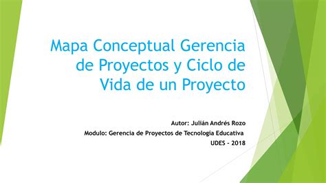 Mapa Conceptual Sobre Gerencia De Proyectos Y Ciclo De Vida De Un