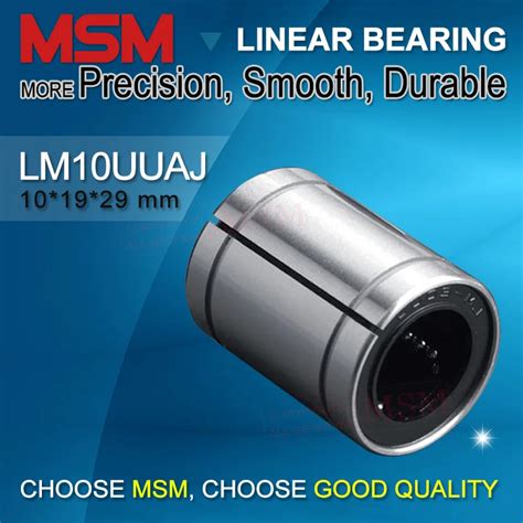 MSM Clearance Adjustable Linear Bearings 20pcs LM10UUAJ Shaft Ball