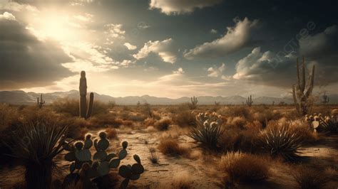 Fondo Real Del Cielo Azul Del Desierto Y Nubes Blancas Desierto