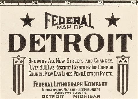 Vintage Map of Detroit Detroit Map 1919 Old Map of Detroit MI | Etsy