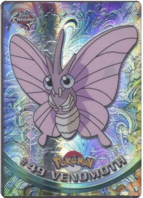 Venomoth Topps Series 1 49 Pokemon Card