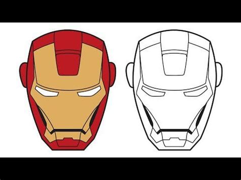 How to draw iron man face : ironman