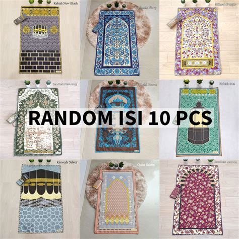 Jual SAJADAH TRAVEL JUMBO 10 Pcs Ukuran 105 X 60 SAJADAH SOUVENIR