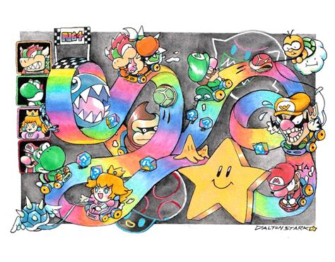 MARIO KART: Rainbow Road Poster | Dalton Doodles Online Shop