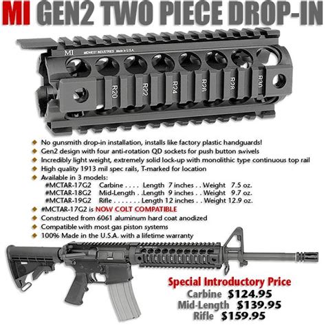 Midwest Industries Gen2 Two Piece Drop In Handguard Midwest