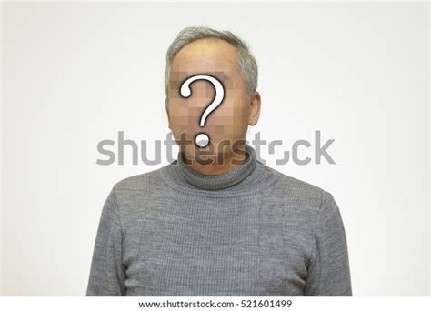 Image Mysterious Person Mosaic Question Mark Stock Photo 521601499