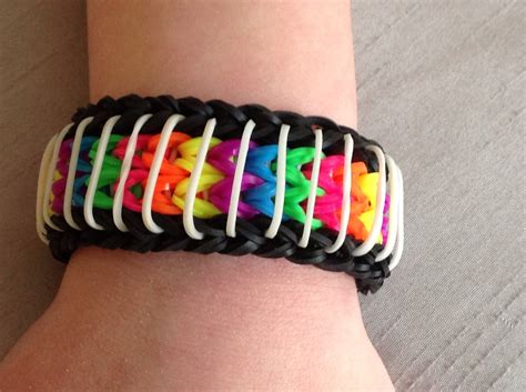 Rainbow Loom Bracelet Sailor S Pinstripe By Emzdesignz On Etsy