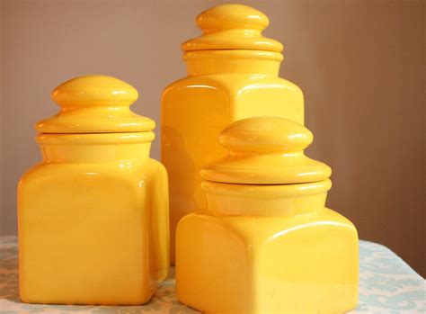 Yellow Kitchen Canisters Foter