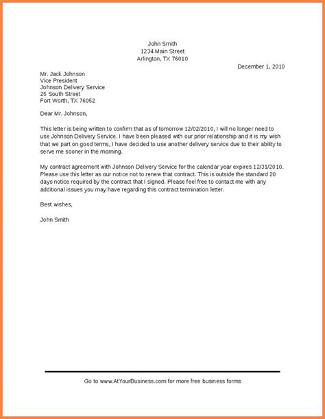 How Do I Write A Non Renew Contract Letter Darrin Kenney S Templates