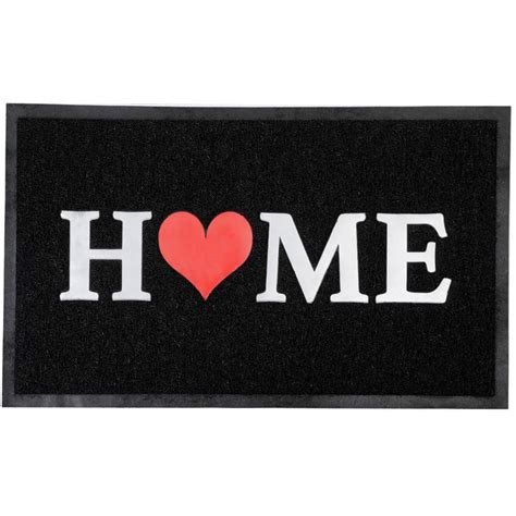 EVIDECO French Home Goods Home 30 In X 18 In Black Outdoor Scrapper