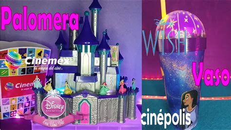 Palomera Castillo Disney Y Vaso De Wish Palomera Cinemex Princesas