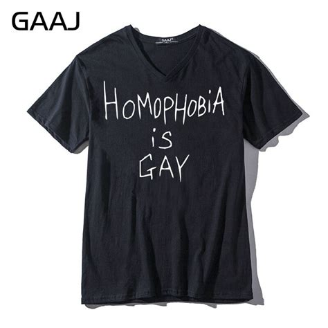 GAAJ Homophobia Is Gay Men Women Unisex T Shirt Clothes V Neck