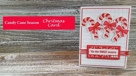 Stampin Up Candy Cane Season Christmas Card Youtube