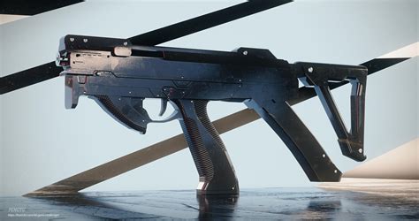 Compact PDW gun - 3d artist Pengyu Zhang - 3DModels.org