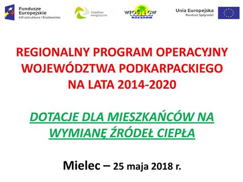 REGIONALNY PROGRAM OPERACYJNY WOJEWÓDZTWA PODKARPACKIEGO NA LATA