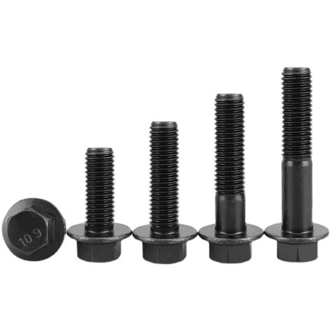 High Strength Grade 4 8 8 8 10 9 12 9 Black Oxide DIN6921 Flange Bolts