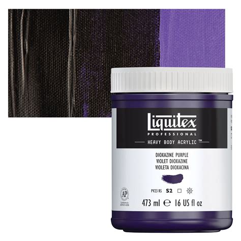 Liquitex Heavy Body Artist Acrylics Dioxazine Purple 16 Oz Jar