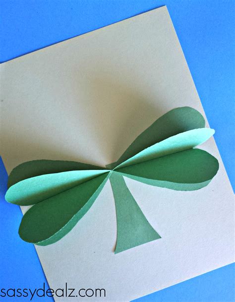 D Paper Shamrock Craft For St Patrick S Day Crafty Morning