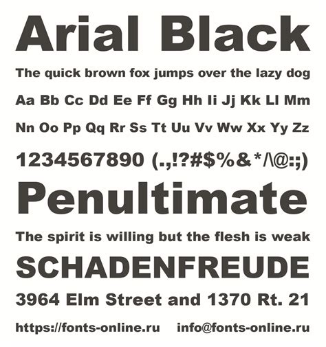 arial black font