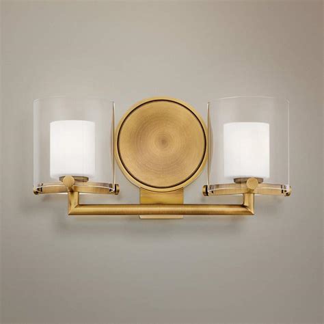 Hinkley Rixon 7 High Heritage Brass 2 Light Led Wall Sconce 44m38 Lamps Plus