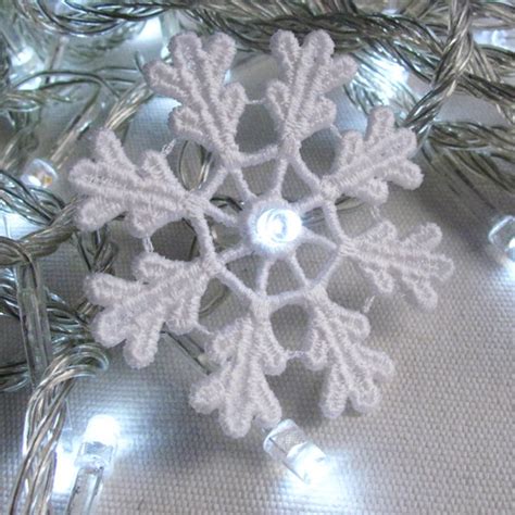 FSL Christmas Snowflake Lights Free Standing Lace Machine Etsy