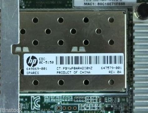 HP NC550SFP Dual Port 10GbE HBA Server Adapter Card 581199-001 586444-001