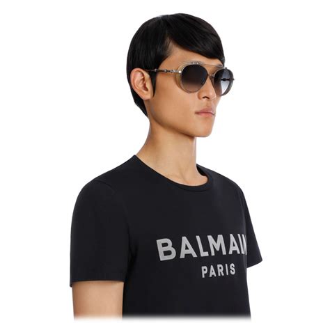 Balmain Tortoiseshell Titanium Brigade Ii Sunglasses Balmain Eyewear Avvenice