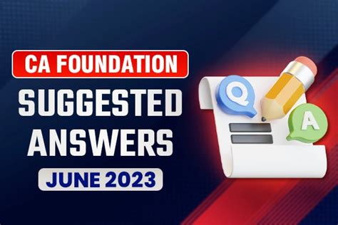 Ca Foundation June Suggested Answers Ca Foundation June