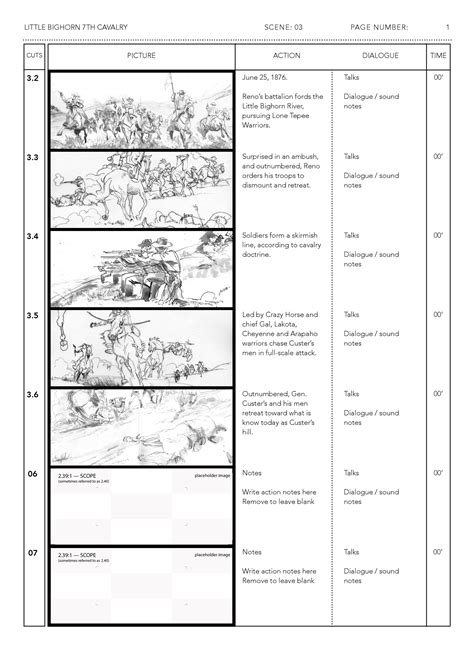 Anime Storyboard Template 2 39 1 Scope Avenir Book On A4 Vertical