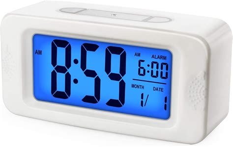 Plumeet Digital Alarm Clock Light Up All Night Lcd Display