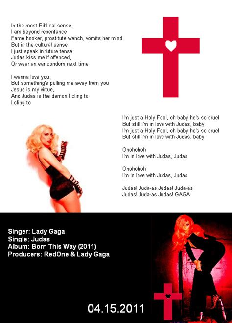 Judas Lyrics Part 2 By Gaga Fanno1 On Deviantart