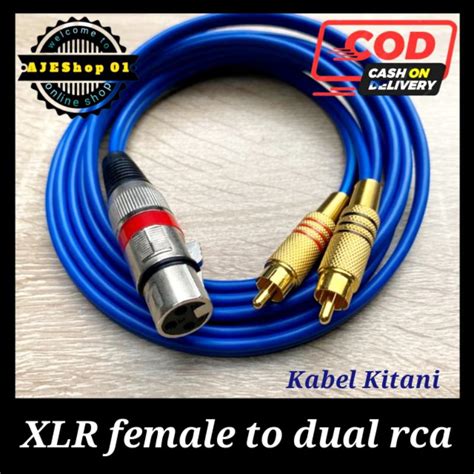 Jual Kabel Jack Xlr Female To Dual Rca Male Kabel Kitani Sampai