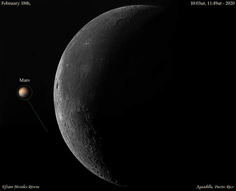 Mars At Opposition The Full Moon Occults Mars Wednesday Night