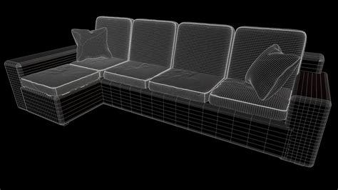 L Shaped Sofa 3d Model By Omer Kamal