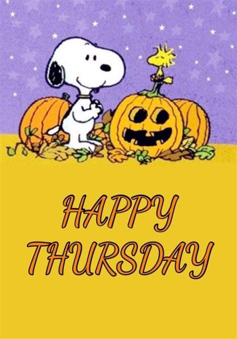 Happy Thursday Snoopy Pumpkin