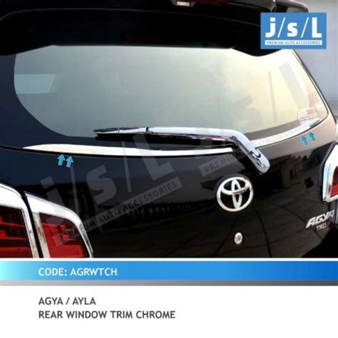 Jual AGYA AYLA List Lis Kaca Pintu Bagasi Belakang Krom Chrome JSL