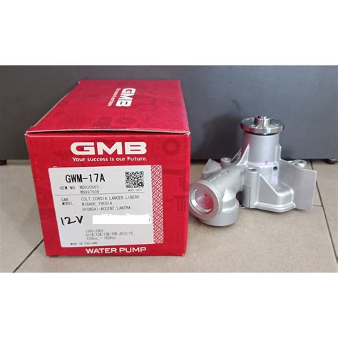 GMB WATER PUMP PROTON ISWARA SAGA 12V WIRA SATRIA 1 3 1 5 GWM 17A