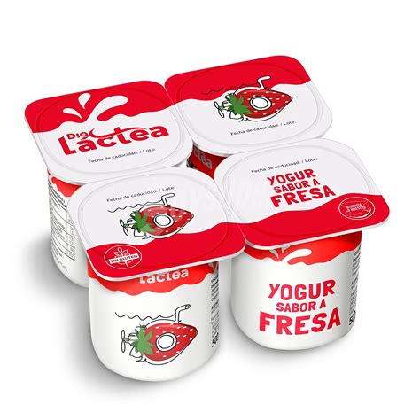 DIA LACTEA Yogur sabor fresa Dia Láctea Pack 4 x 125 g