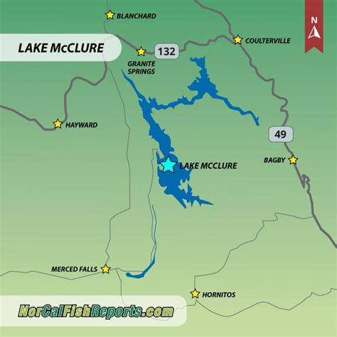 Lake Mcclure Fish Reports And Map