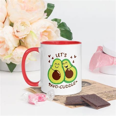 Let S Avo Cuddle Avocado Valentine S Day Gift Mug With Etsy Gifts