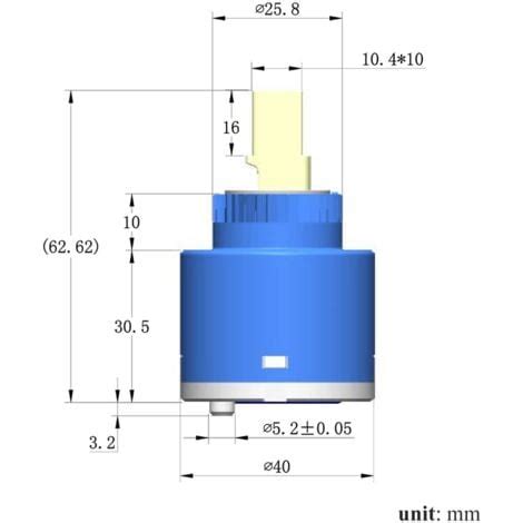 CECIPA Sedal 40 mm Cartouche de robinet en Céramique pour Mitigeur