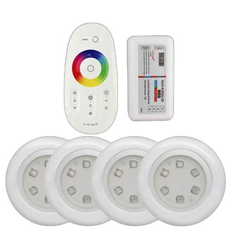 Kit 4 Led Rgb 9w Piscina Controle Fonte Mnicho Fibra Luxpool