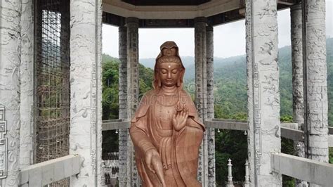 Kuan Yin Goddess Of Mercy Pavilion Kek Lok Si In Construction Stock